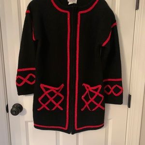 BROWNSTONE BOUTIQUE NY BlUE COAT / RED BRAID